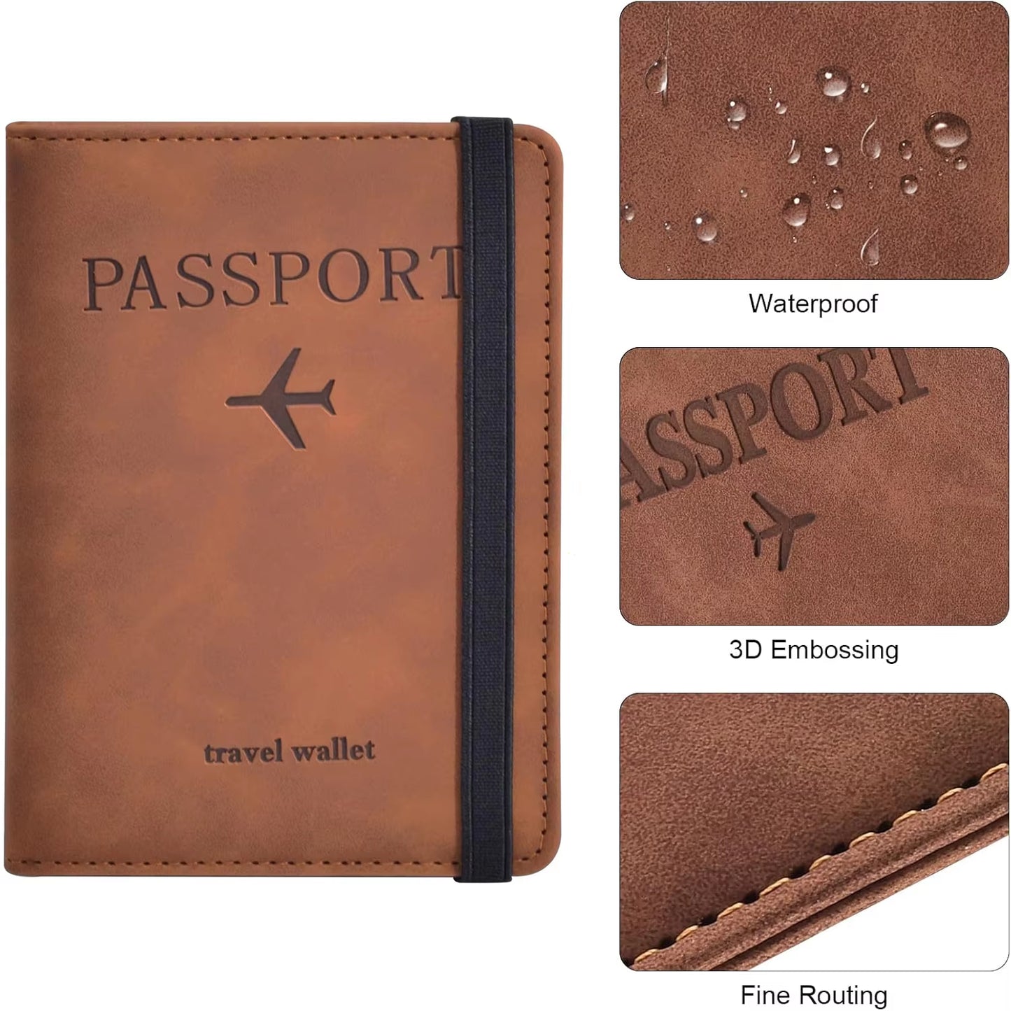 Passport Holder for Travel Essentials Passport Wallet Cover Case for Travel Accessories,Passport Book Holders for Women/Men