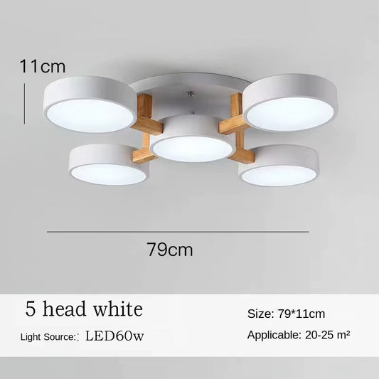 Modern Bedroom Ceiling Pendant Lights Living Room LED Ceiling Lights Simple Indoor Lights Kitchen Lights Wood Art Ceiling Lamp