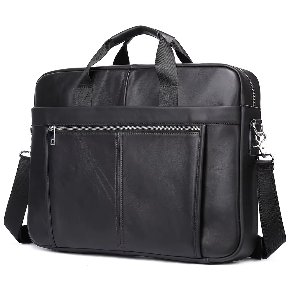 17Inch Laptop Bag Men Leather Bags 100% Men'S Briefcases Genuine Leather Messenger Bags for Document Computer Briefcases