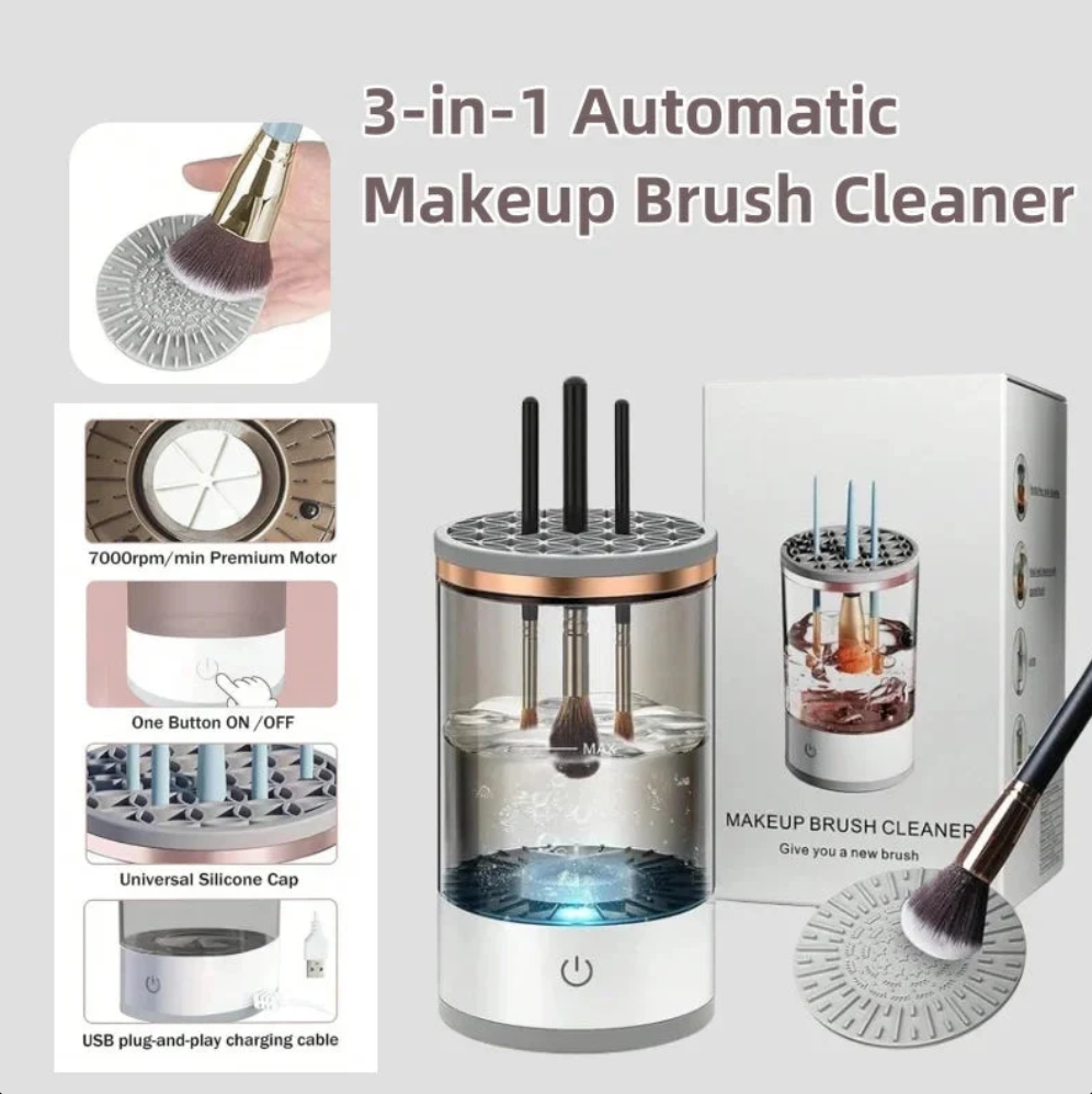 Illume Vanity Electric Brush Cleaner – USB portable, automatic, for quick and efficient cleaning.